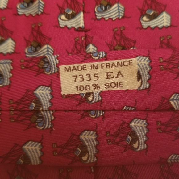 Vintage Hermes 100% Silk Tie - Picture 4 of 6
